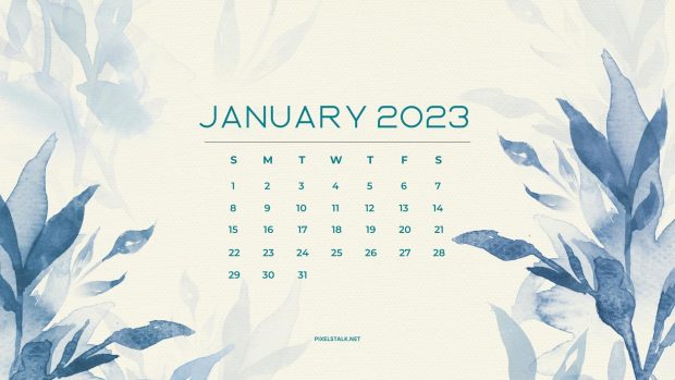 Winter January Calendar 2023 Wallpaper HD.