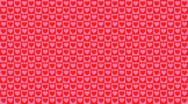 1620x900 Download Red Pink Seamless Hearts Valentines Desktop Wallpaper.