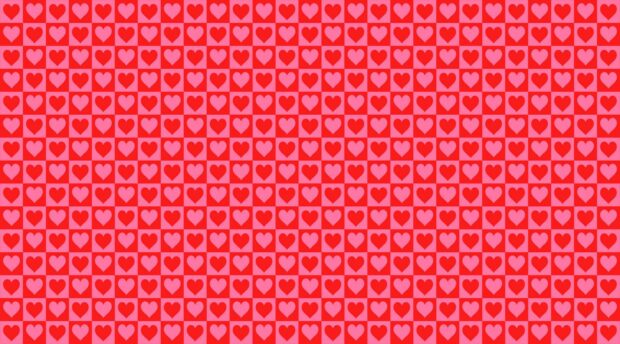 1620x900 Download Red Pink Seamless Hearts Valentines Desktop Wallpaper.