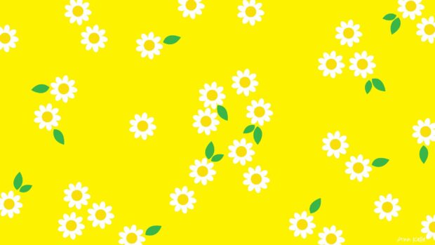 2560x1440 Aesthetic Spring Background Desktop Yellow.