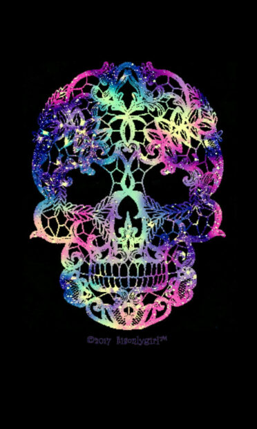 A Colorful Skull For an Unforgettable Look Wallpaper.