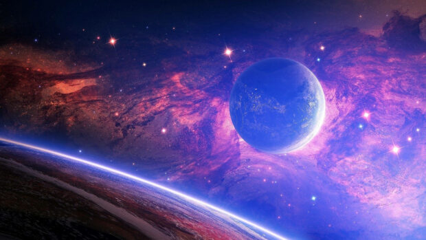 A Magical Planet Space Backgrounds Free Download.