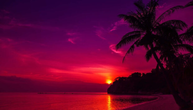 A Purple Sunset Desktop Wallpaper 1080p.