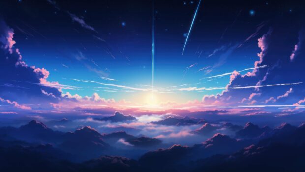 Above Clouds Free Download Anime Backgrounds Computer.