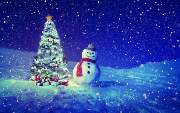 Adorable Christmas Mac Screen Wallpaper.