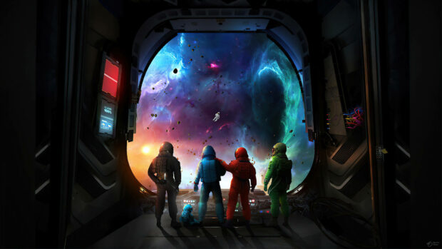 Among Us Space Backgrounds HD Free download.