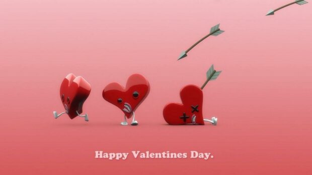 Animated Cute Valentines Day Wallpaper.