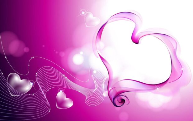Animated Hearts In Background Wallpaper.