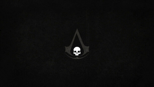 Assassin's Creed Logo In Solid Black Wallpaper.