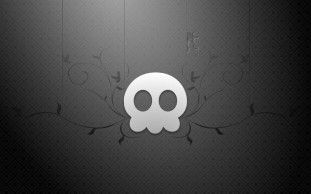 Black And White Skull Fanart Wallpaper Desktop.