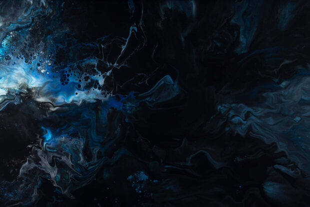 Black Blue Liquify Abstract Desktop Wallpaper HD.