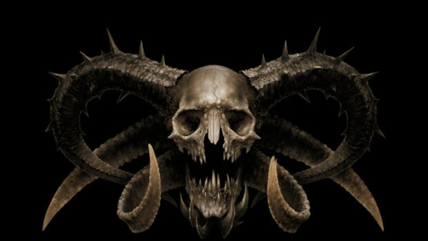 Black Devil HD Bones Background.