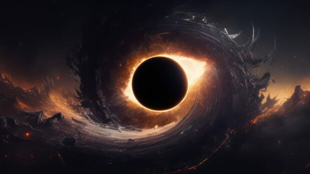 Black Hole in the Vastness of Space Wallpaper Computer.