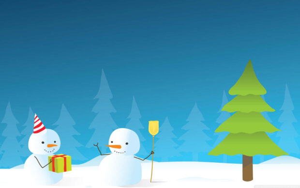 Celebrate Festivities with Winter Holiday Desktop Wallpaper.