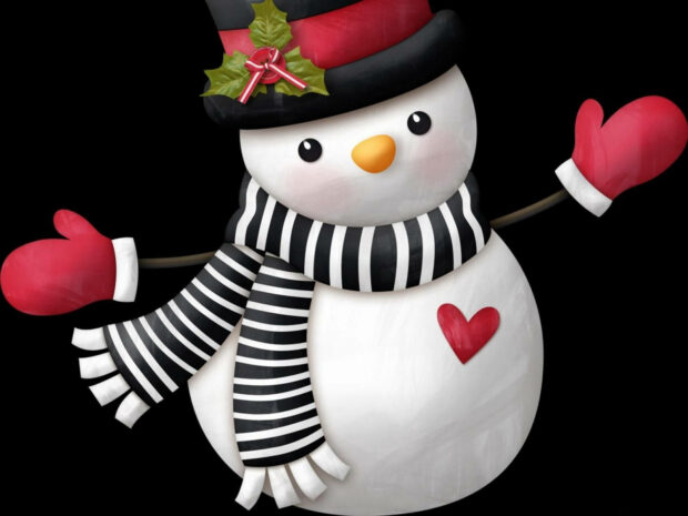 Charming Snowman Wallpaper.