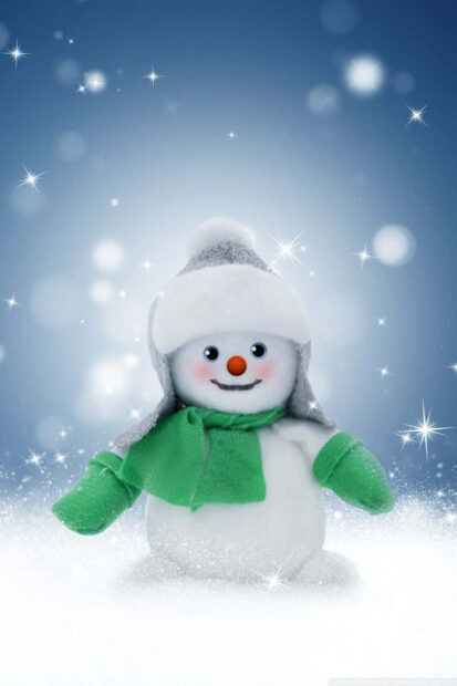 Christmas Snowman Mobile Wallpaper.