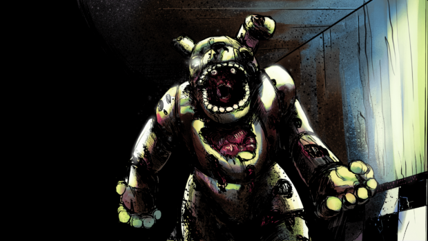 Commission and Foxy Springtrap wallpaper.