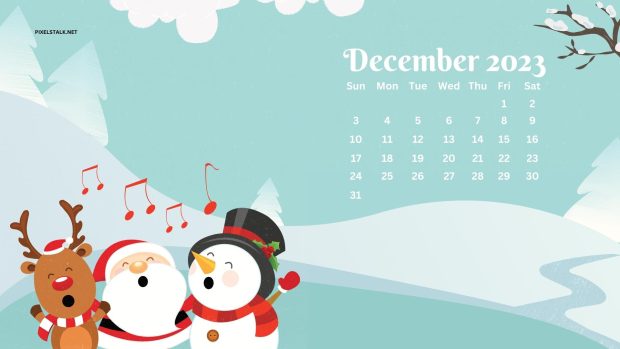 Cool December 2023 Calendar Background.