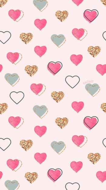 Cute Aesthetic Heart Wallpaper.
