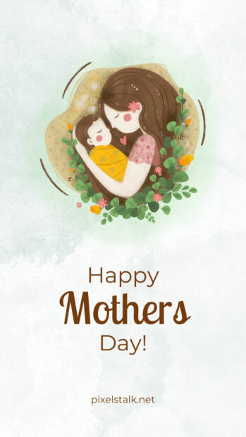 Cute Mother Day Iphone Wallpaper HD.