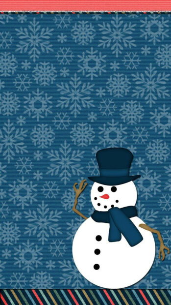 Cute Snow Man Iphone Background Wallpaper.