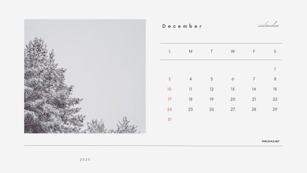 December 2023 Calendar Backgrounds Desktop.