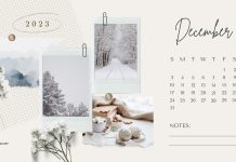 December 2023 Calendar Desktop Backgrounds.