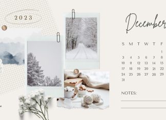 December 2023 Calendar Desktop Backgrounds.