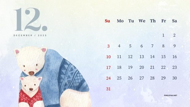 December 2023 Calendar Wallpaper Desktop.