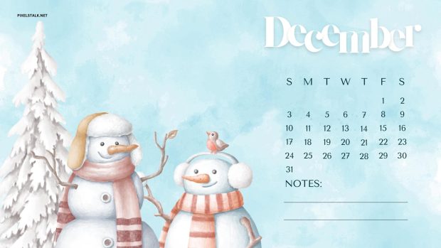December 2023 Calendar Wallpaper HD.