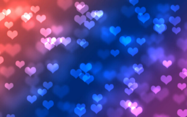 Defocused Aesthetic Heart Print Wallpaper.