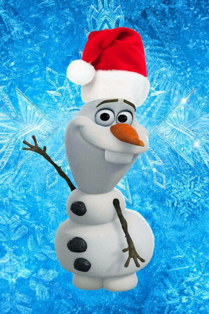 Disney Christmas iPhone Snowman Wallpaper.