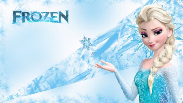 Elsa Frozen in an Icy Blue Backgrounds.