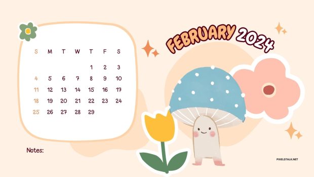 February 2024 Calendar Background.