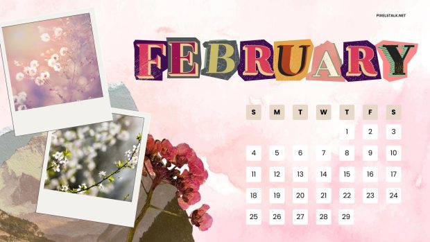 February 2024 Calendar Backgrounds HD.
