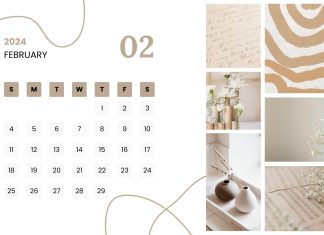 February 2024 Calendar Desktop Backgrounds.