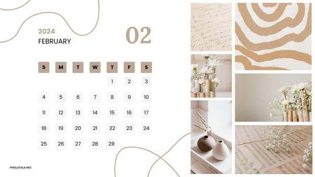 February 2024 Calendar Desktop Backgrounds.