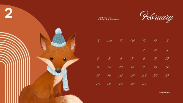 February 2024 Calendar Wallpaper 1080p.