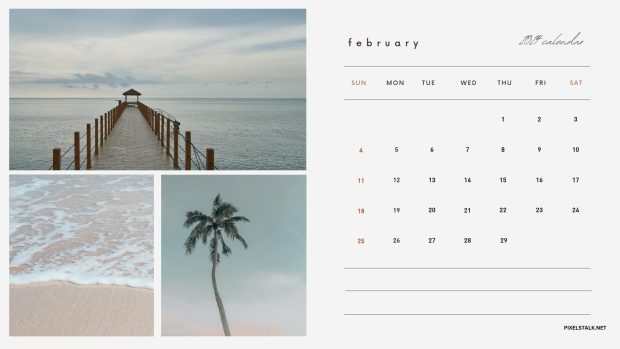 February 2024 Calendar Wallpaper High Quality.