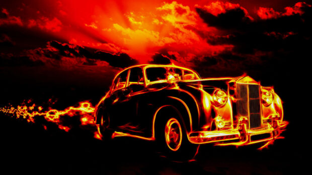 Fiery Rolls Royce Desktop Wallpaper HD for Desktop.