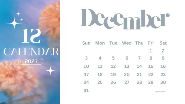 Free download December 2023 Calendar Backgrounds HD.