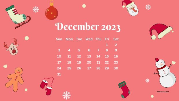 Free download December 2023 Calendar Image.