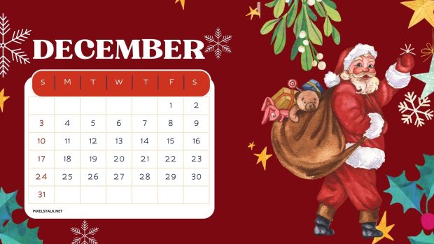 Free download December 2023 Calendar Wallpaper.