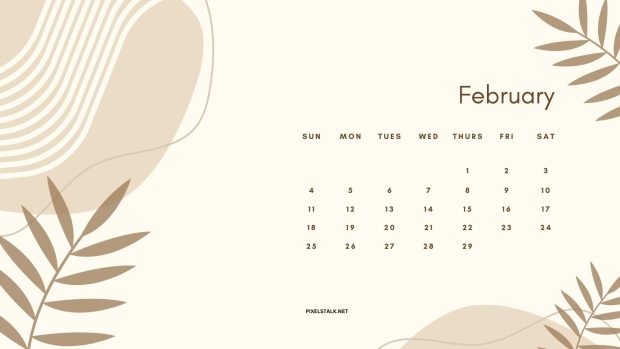 Free download February 2024 Calendar Wallpaper.