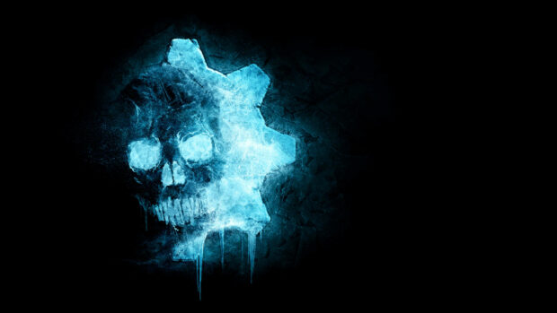Gears 5 4k Blue Skull Wallpaper.