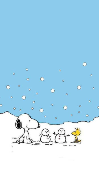Get ready for the holidays with Snoopy and his friends Wallpaper.