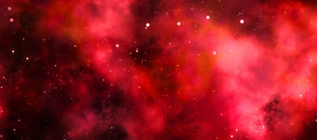 Glorious Red Cosmic Dust Space Wallpaper for Mac.