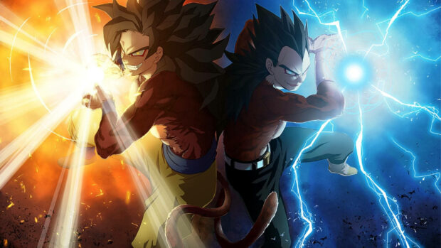 Goku Anime Animated Desktop Background.