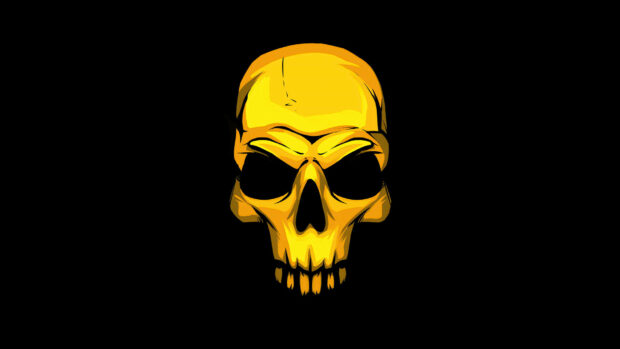 Gold Gangster Skull Background.