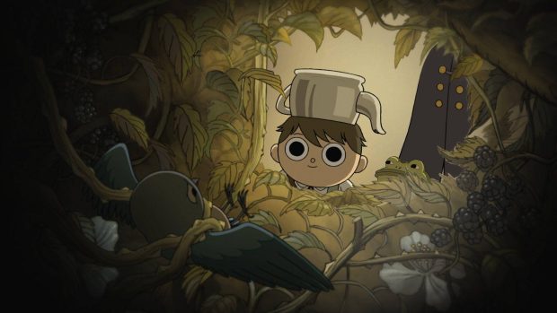 Greg Looking At Bird Over The Garden Wall Desktop Wallpaper.